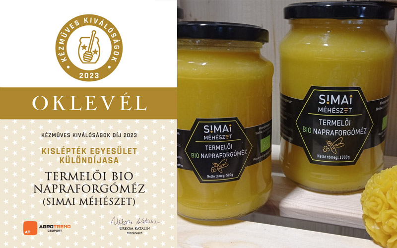 Termelői bio napraforgóméz – Simai Méhészet