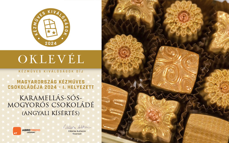 Karamellás-sós-mogyorós csokoládé