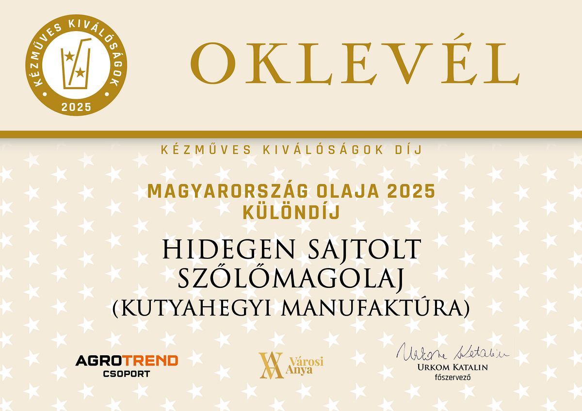 Hidegen sajtolt szőlőmagolaj