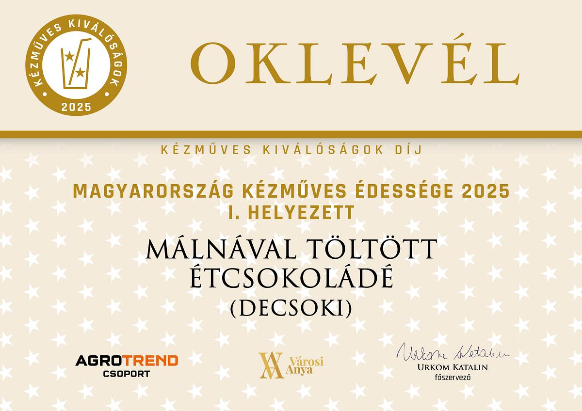 Málnával töltött étcsokoládé